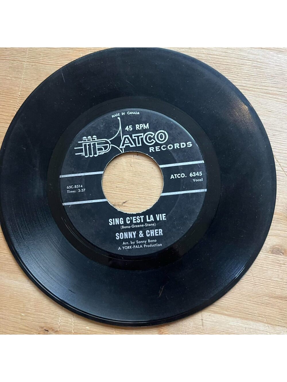 Sonny & Cher - Sing C'Est La Vie/Just You 45rpm VG+ R19
